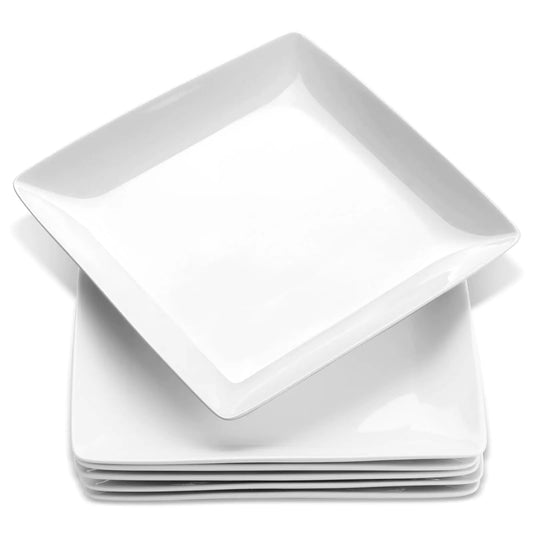 Yedio 10.75" Porcelain Square Dinner Plates – Set of 6