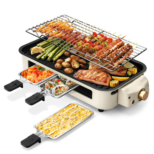 Pukomc 2-in-1 Electric Indoor Grill – 1500W Smokeless