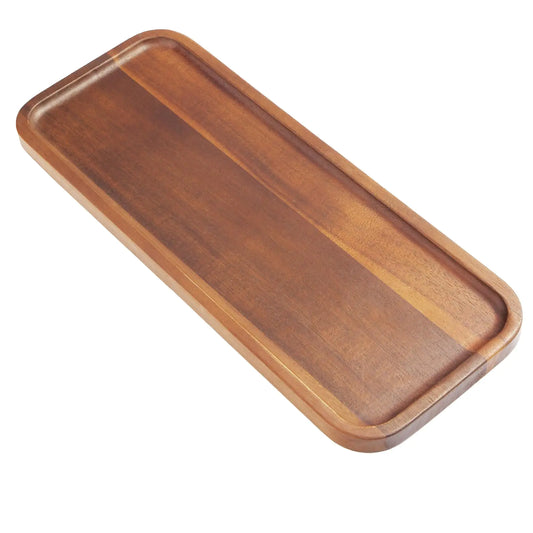 HOMKULA Handmade Acacia Wood Serving Tray – 14" x 5.5"