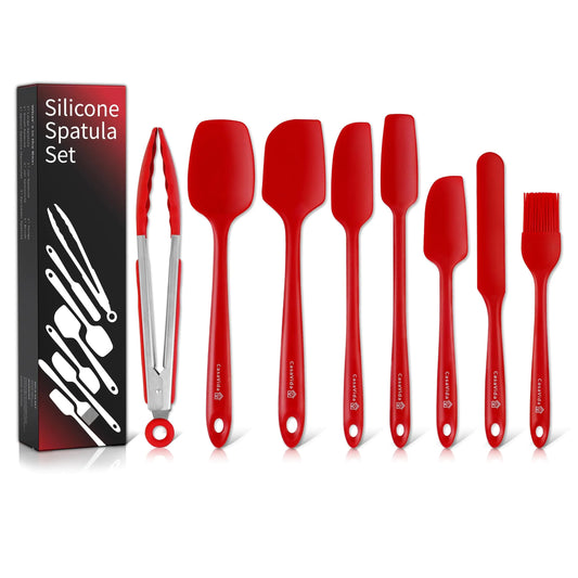 CasaVida 8-Piece Silicone Spatula Set – High Heat Resistant